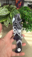 Chevron Amethyst Knife