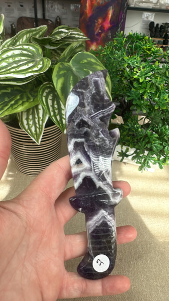 Chevron Amethyst Knife