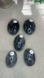 Black tourmaline in Quartz Palm stones
