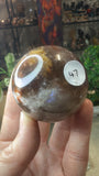 Fire Quartz with moonstone spheres