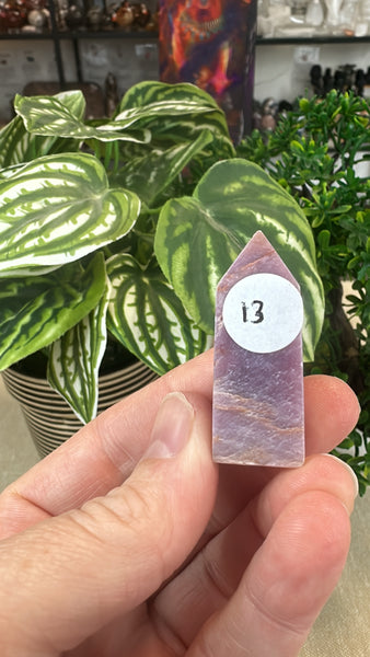 Pink/Purple Lepidolite Points from Mozambique