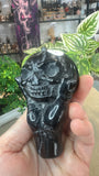 Obsidian Hand with pumpkin
