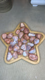 Pink agate tumbles