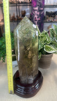 Citrine Tower in custom stand