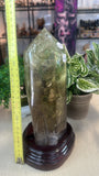 Citrine Tower in custom stand