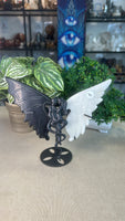 Obsidian and white Jade Devil Wings