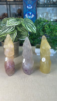 Fluorite Wolf Carvings
