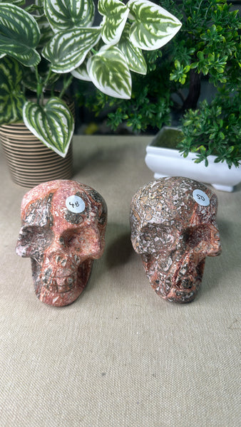 Leopard Skin Jasper Skulls