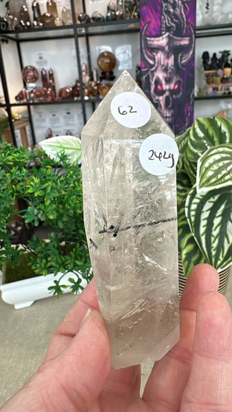Black tourmaline in Quartz tower
