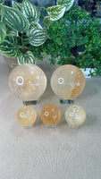 Honey Calcite Spheres