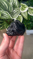 Obsidian Skull with snakes