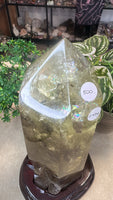 Citrine Tower in custom stand