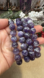 Chevron Amethyst Bracelets 12mm