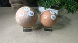 Peach Moonstone Spheres