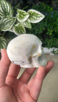 Orange calcite Skull