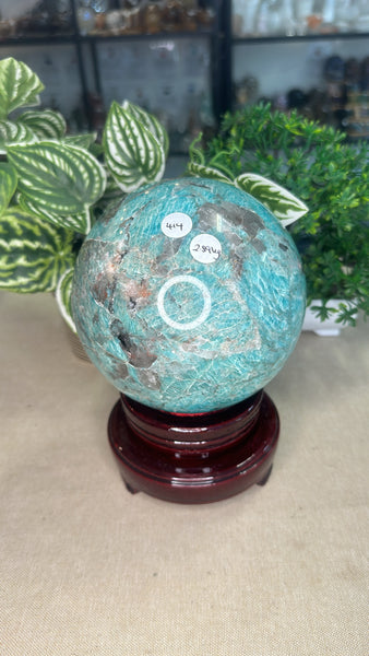 Amazonite and Smokey Quartz Sphere