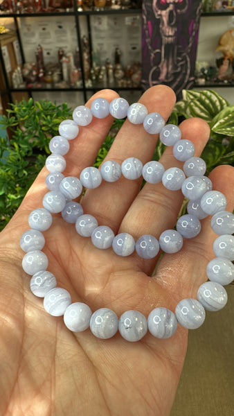 Blue Lace agate Bracelets 8.5mm