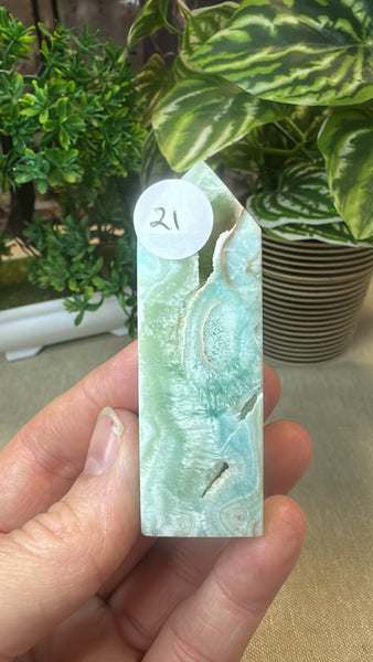 Blue Aragonite Points