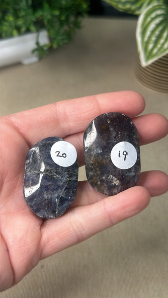 Iolite Palm Stones