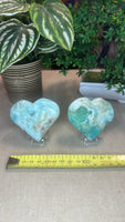 Blue Aragonite Hearts