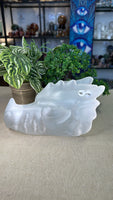 Selenite Dragon Head