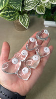 Clear Quartz Hearts