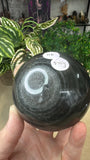 Silver Obsidian Sphere