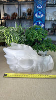 Selenite Dragon Head