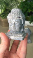 Moss Agate Buddha Head