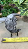 Silver obsidian dragon with moon