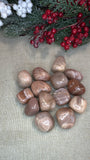 Peach moonstone and sunstone tumbles medium