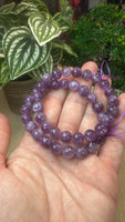Purple mica bracelets 8mm