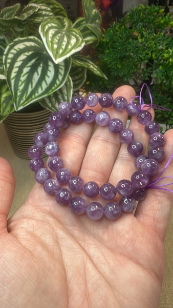 Purple mica bracelets 8mm
