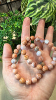 Pink agate bracelets 10mm