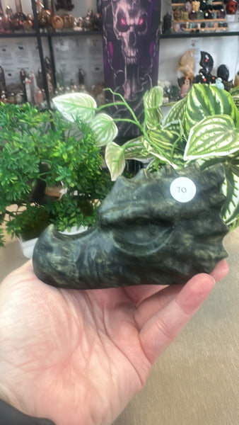 Green jade dragon head