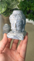 Moss Agate Buddha Head