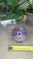 Amethyst and agate sphere