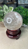 Light Smokey Quartz Sphere with garden