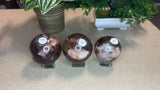 Fire Quartz with moonstone spheres