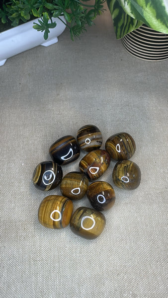 Tiger eye tumble stones large