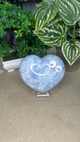 Blue Calcite Heart