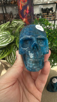Blue apatite skulls