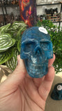 Blue apatite skulls