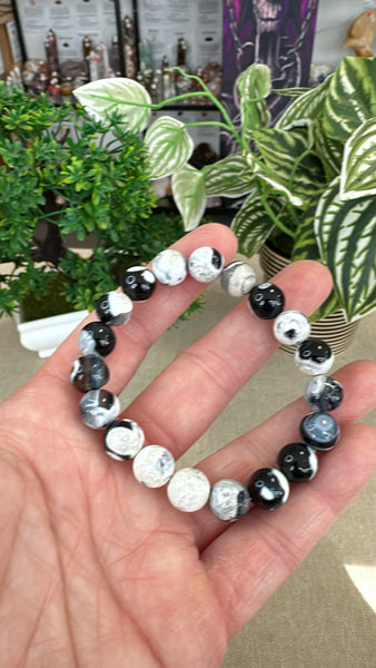 Orca Agate Bracelet 10mm