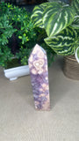 Pink amethyst and flower agate tower