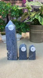 Blue Coral Fossil Points