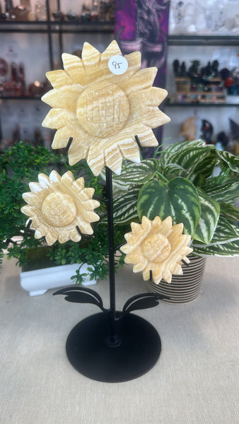 Orange calcite sunflowers