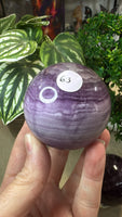 Purple fluorite spheres