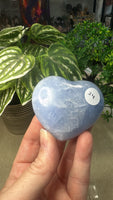 Blue calcite heart