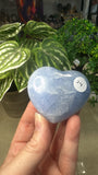 Blue calcite heart